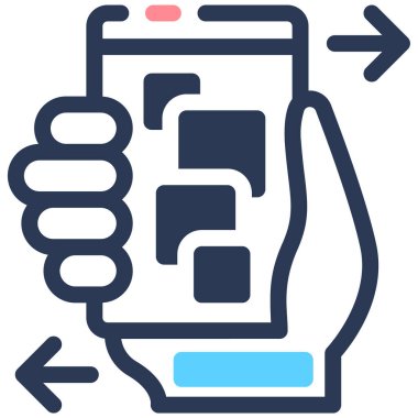 El sıkışma simgesi, vektör illüstrasyonu basit tasarım