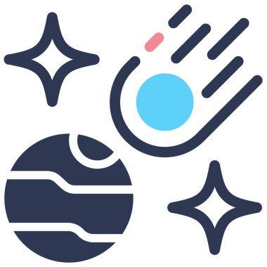 Ay. Web simgesi basit illüstrasyon