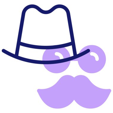 Fötr şapka. Web simgesi basit illüstrasyon