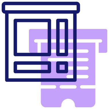 bilet web simgesi basit tasarım