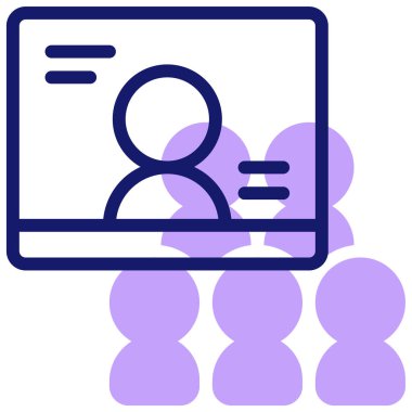 Konuşma web simgesi basit illüstrasyon