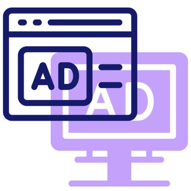 Reklam simgesi, vektör illüstrasyonu