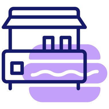 Dükkan. Web simgesi basit illüstrasyon