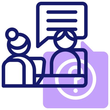 danışman kullanıcı. Web simgesi basit illüstrasyon