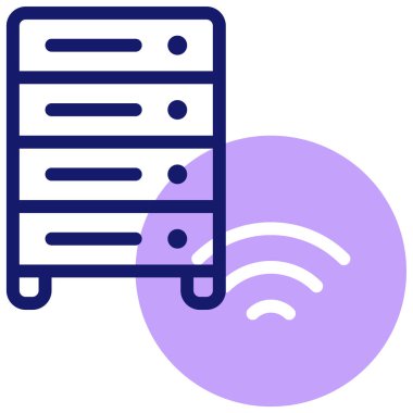 Sunucu Web simgesi basit illüstrasyon