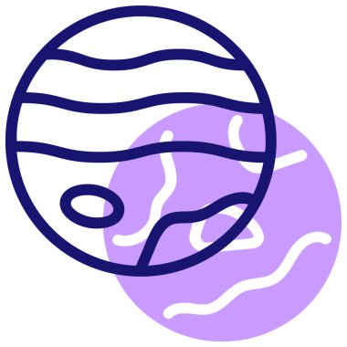 Gezegen. Web simgesi basit illüstrasyon