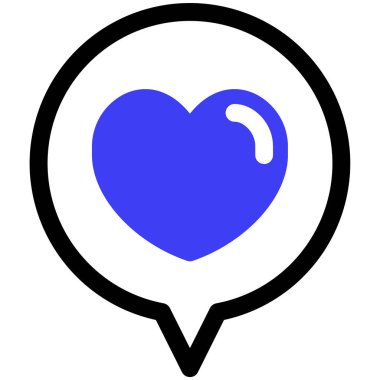 En sevdiğim. Web simgesi basit illüstrasyon