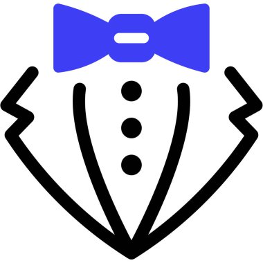 Kravat. Web simgesi vektör illüstrasyonu