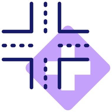 Kavşak. Web simgesi basit illüstrasyon