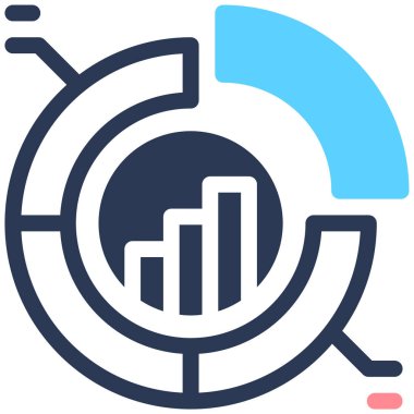 İstatistiksel web simgesi basit illüstrasyon