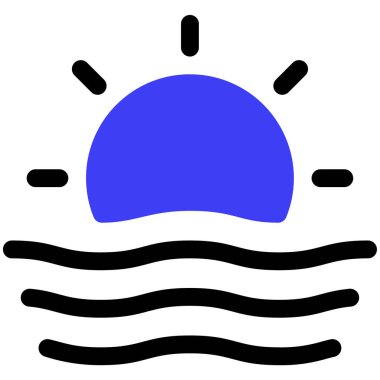 Sunset Web simgesi basit tasarım