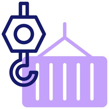 Konteynır. Web simgesi vektör illüstrasyonu