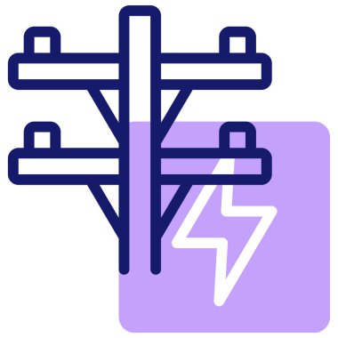 Enerji. Web simgesi basit illüstrasyon