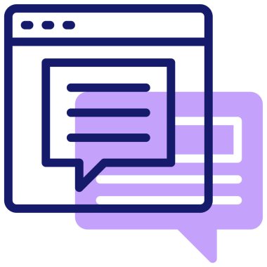 tartışma ve değişim simgesi, vektör illüstrasyonu basit tasarım