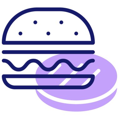 Hamburger. Web simgesi basit illüstrasyon