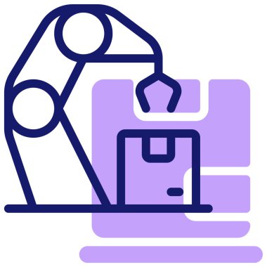 Robotik kol simge vektör çizim