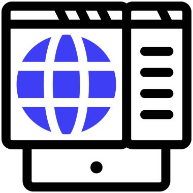 Tarayıcı. Web simgesi basit illüstrasyon 