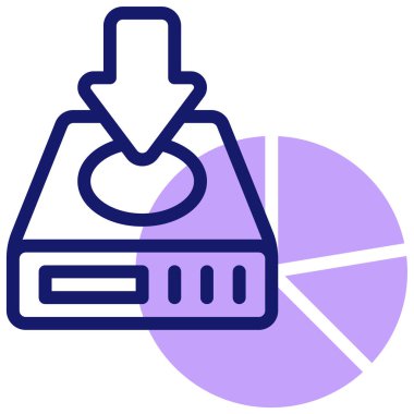 Depo. Web simgesi basit illüstrasyon 