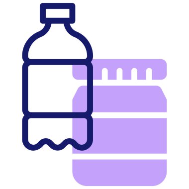 Su şişesi. Basit resimleme