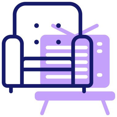 kanepe ağ simgesi vektör illüstrasyonu