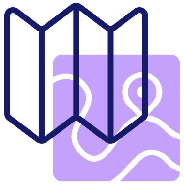 Harita. Web simgesi basit tasarım