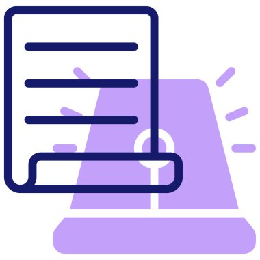 Parşömen. Web simgesi basit illüstrasyon