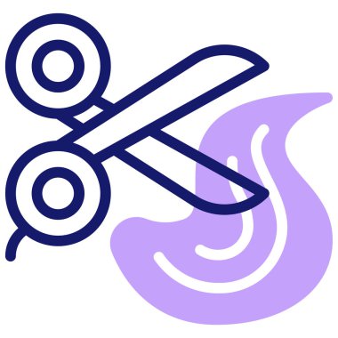 Makas. Web simgesi basit illüstrasyon