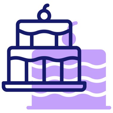 Kek. Web simgesi basit illüstrasyon 