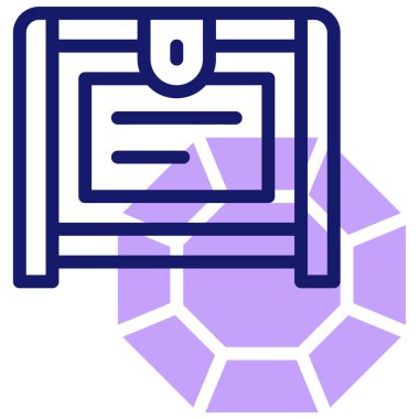 Hazine. Web simgesi basit illüstrasyon 