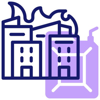 Fabrika. Web simgesi basit illüstrasyon