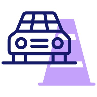 Solar araba. Web simgesi basit illüstrasyon 