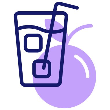 limonata. Web simgesi basit illüstrasyon