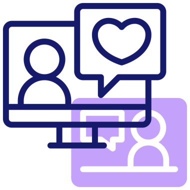 danışman kullanıcı. Web simgesi basit illüstrasyon