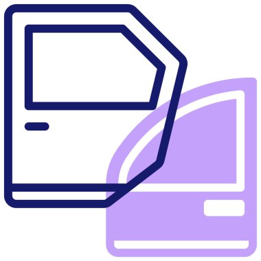 araba kapısı modern simge, vektör illüstrasyonu