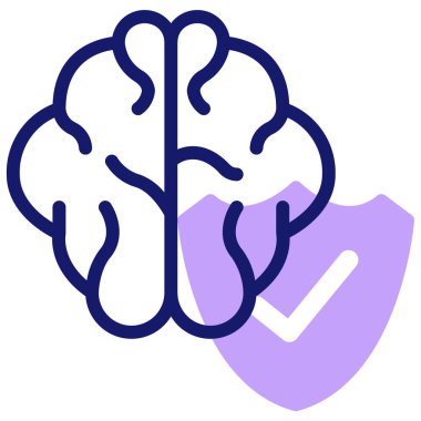 Beyin fırtınası ve zihin ikonu. Beynin özet çizimi