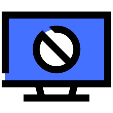 Monitör. Web simgesi basit illüstrasyon