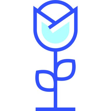 Çiçek ikonu. Basit resimleme 