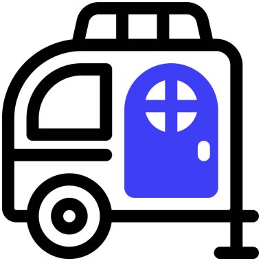 Karavan. Web simgesi basit illüstrasyon