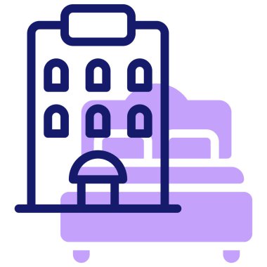 Bina. Web simgesi basit illüstrasyon