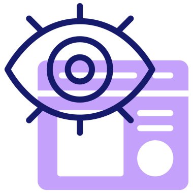 Ağ izleniyor, vektör simgesi