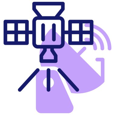 uydu simgesi vektör illüstrasyonu