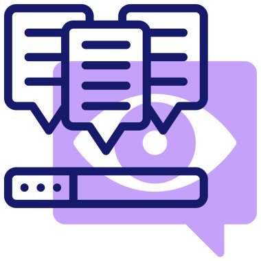 Konuş. Web simgesi basit illüstrasyon