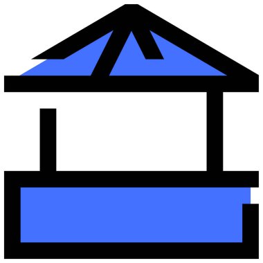 Sokak yemeği. Web simgesi basit illüstrasyon 