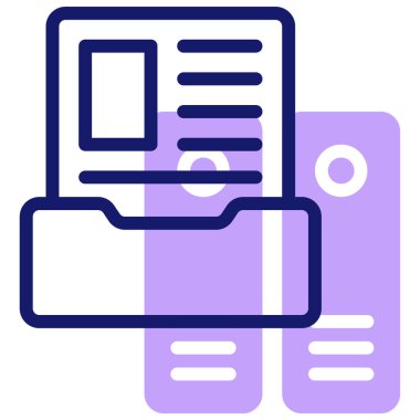 Arşiv simgesi, vektör illüstrasyonu