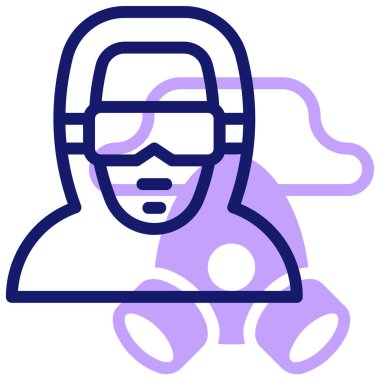 Astronot. Web simgesi vektör illüstrasyonu