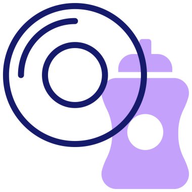 CD mi? Web simgesi basit illüstrasyon