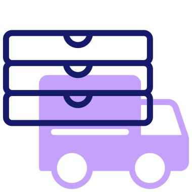 Teslimat. Web simgesi basit illüstrasyon