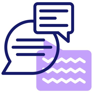 tartışma ve değişim simgesi, vektör illüstrasyonu basit tasarım