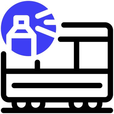 tren. Web simgesi basit illüstrasyon