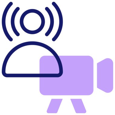 canlı yayın simgesi, vektör illüstrasyonu basit tasarım